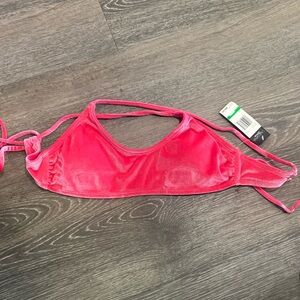 California Waves Bandeau Pink Bikini Top Swimsuit Separates Large New 4/25